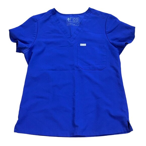 COPY - FIGS Scrubs Set Catarina Top Livingston Basic Pants Galaxy Blue Small - Picture 2 of 11